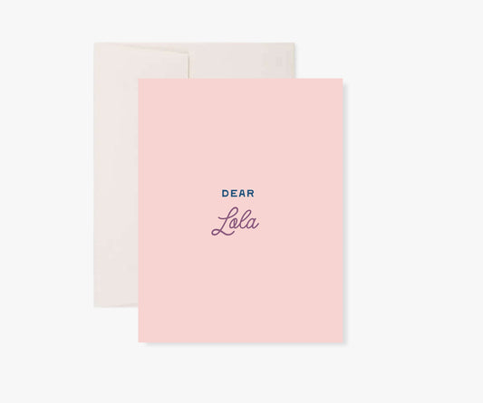 Dear Lola Greeting Card