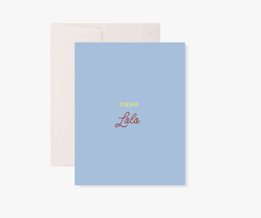 Dear Lolo Greeting Card